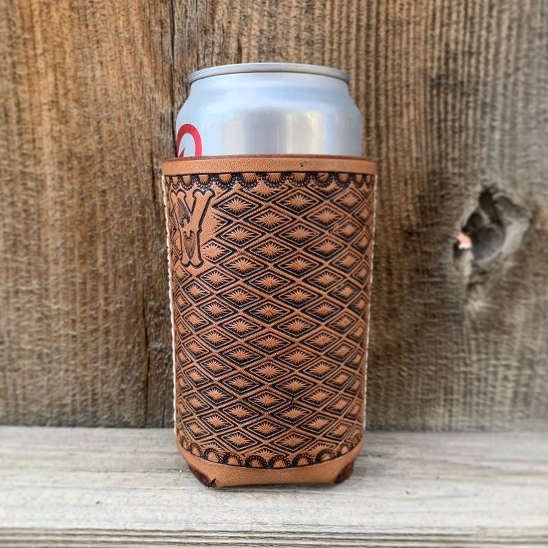 Hand Tooled Leather Koozie | The Codi Coyote